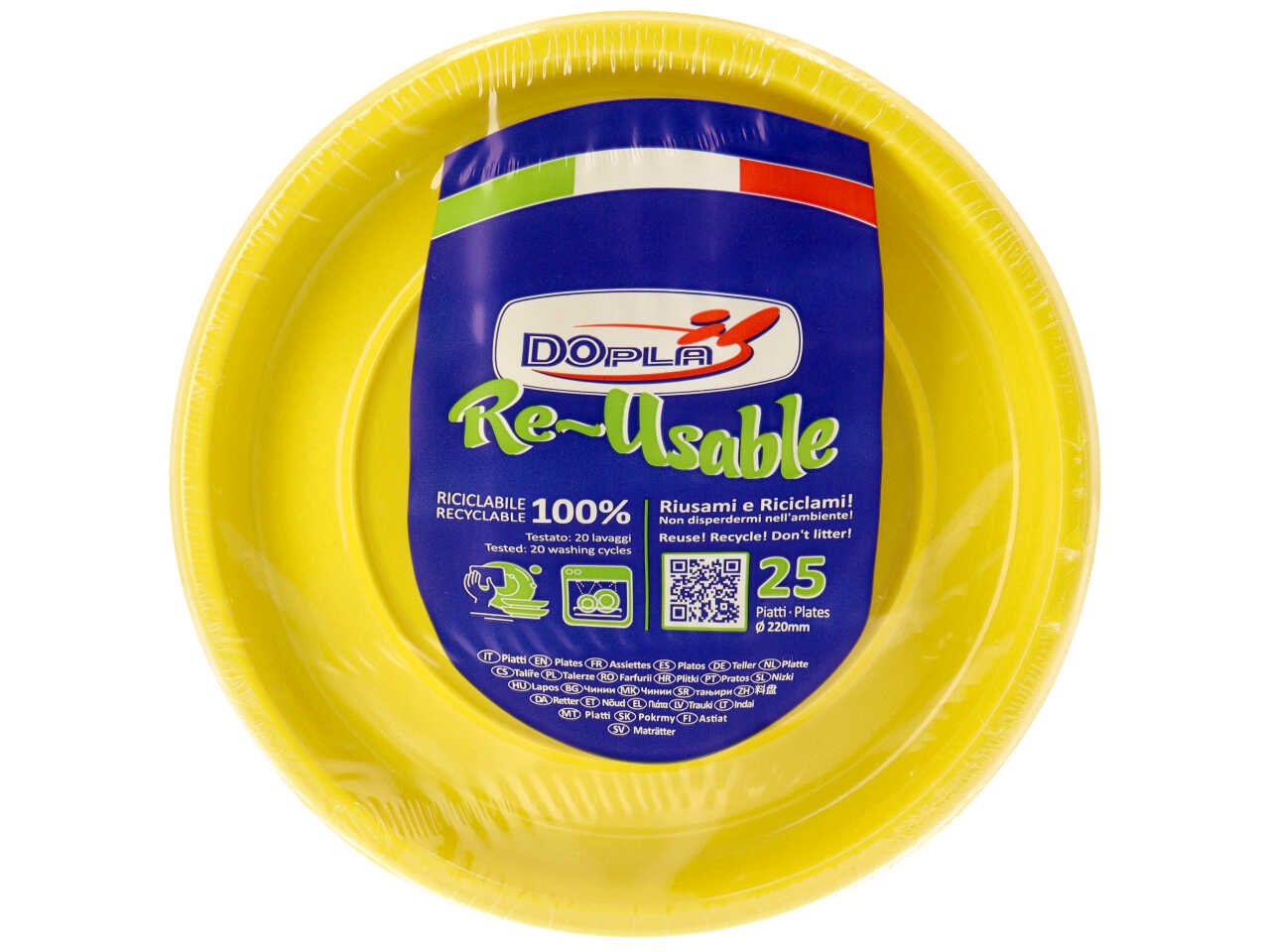 GIALLO PIATTO PIANO D22cm 25pz 11752$ GIALLO PIATTO PIANO D22cm 25pz 11752$