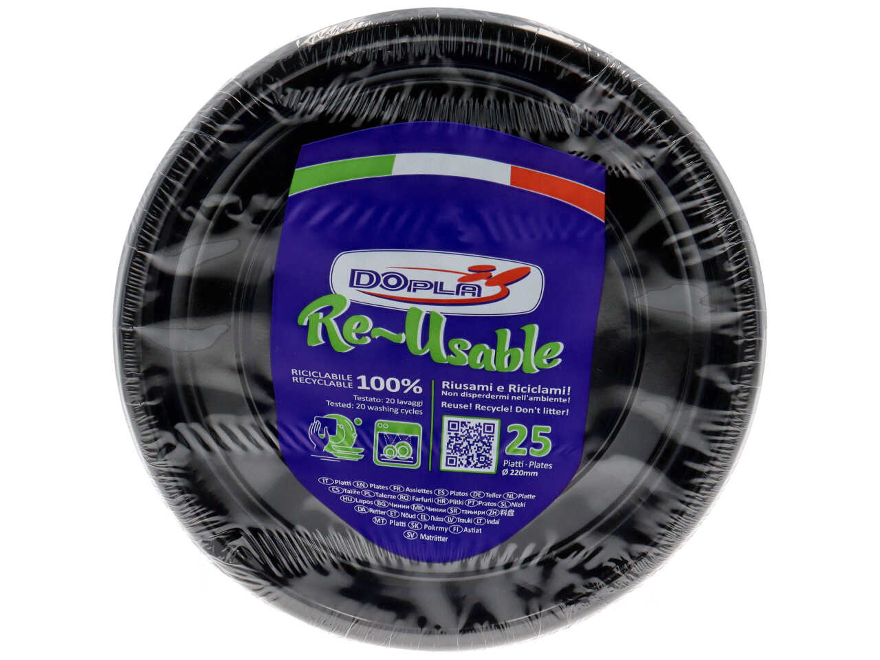 NERO PIATTO PIANO D22cm 25pz 11755$ NERO PIATTO PIANO D22cm 25pz 11755$