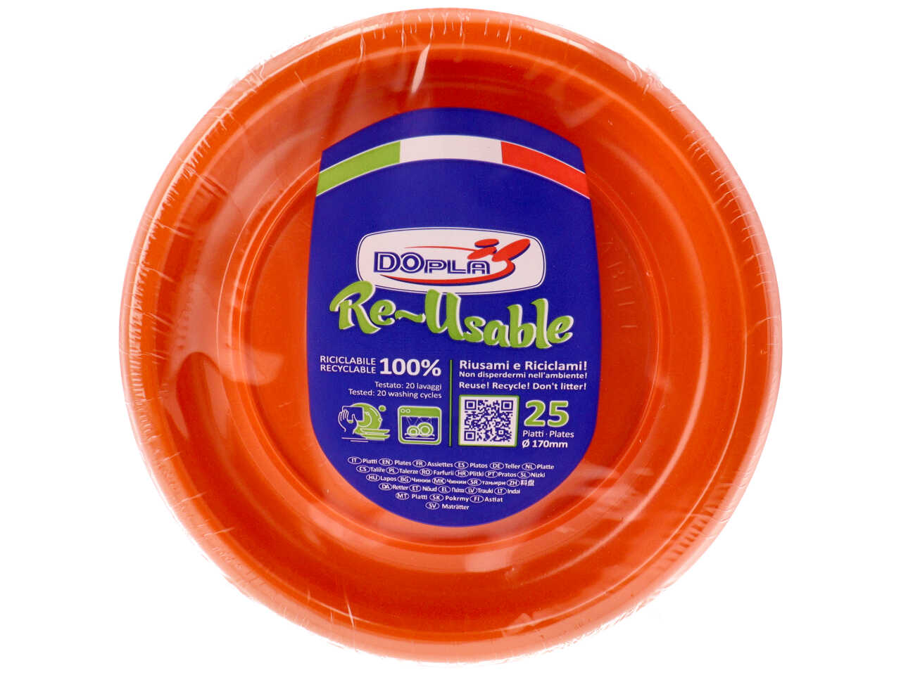 ARANCIONE PIATTO FRUTTA D17cm 25pz 11742$ ARANCIONE PIATTO FRUTTA D17cm 25pz 11742$