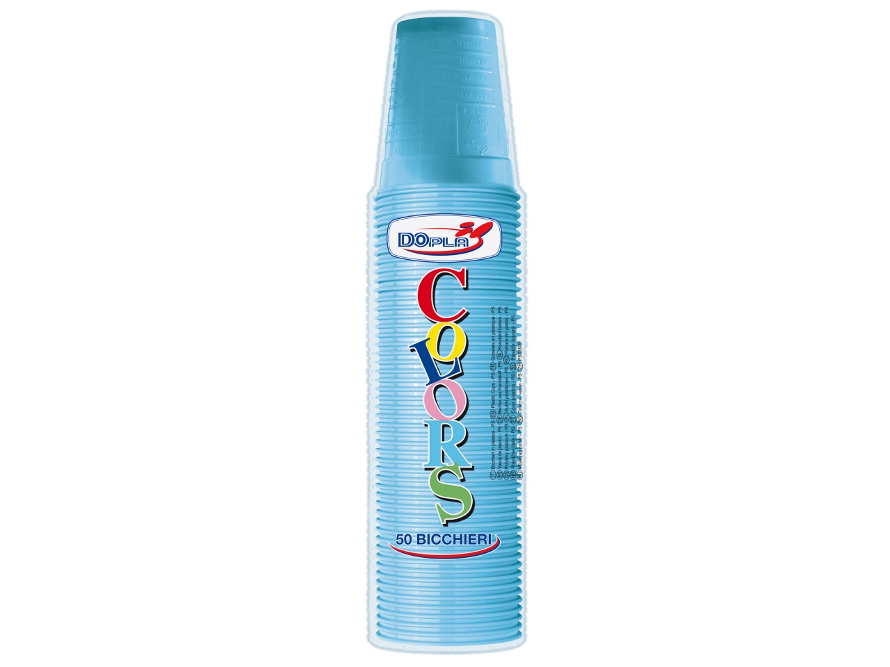 BICCHIERI 200ML AZZURRI 50PZ 02457$