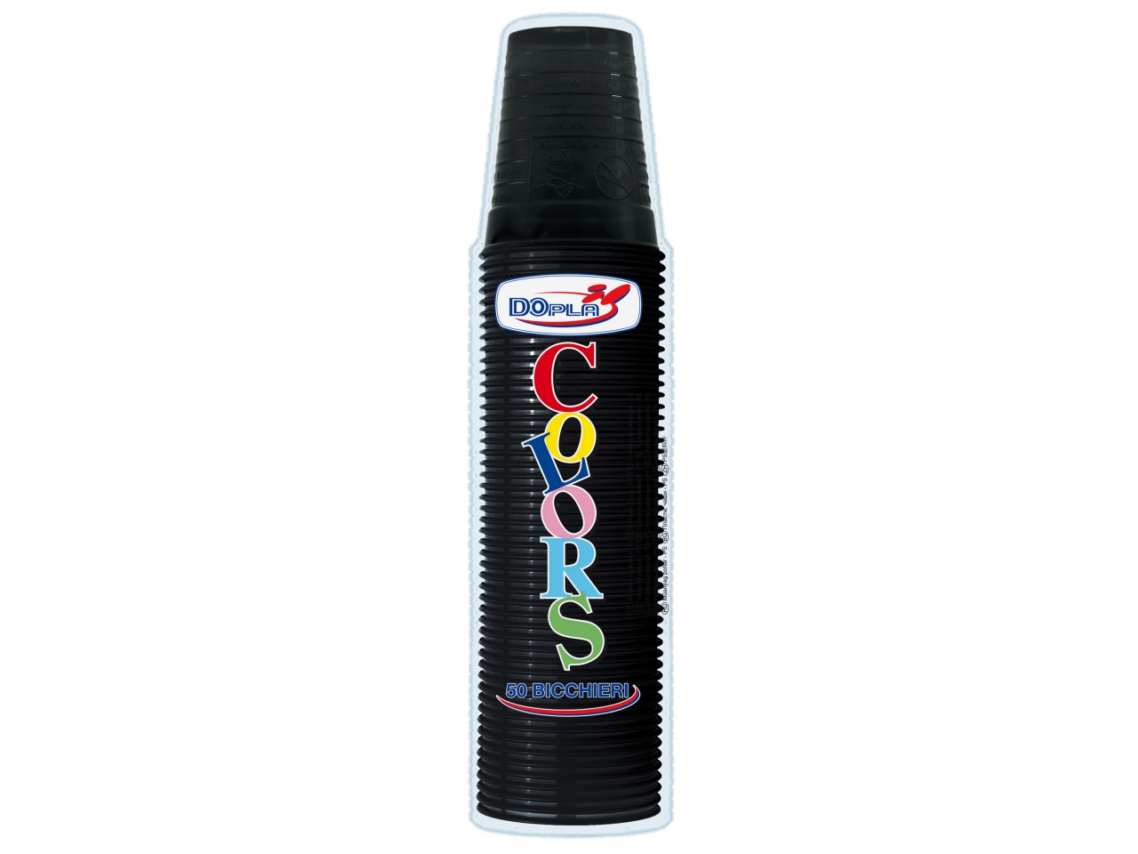 BICCHIERI 200ML NERO 50PZ 02733$