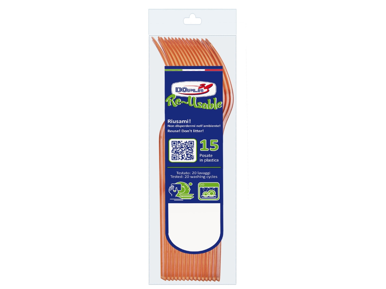 FORCHETTE COMPACT ARANCIO 15PZ 03945$ FORCHETTE COMPACT ARANCIO 15PZ 03945$