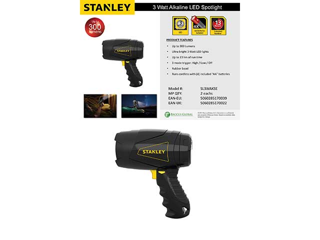 STANLEY RIFLETTORE 3X LED506028517003