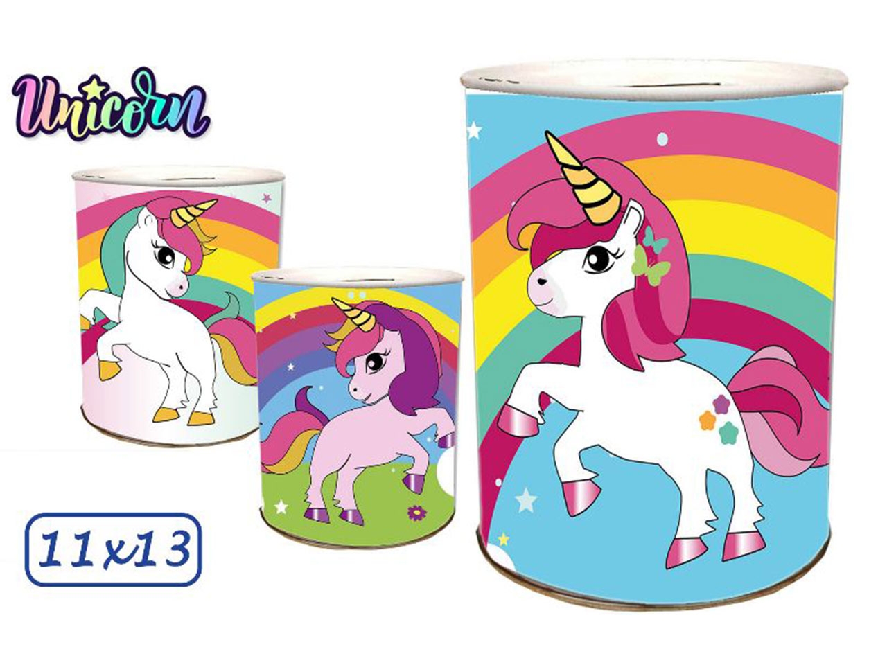 GOLD SALVADANAIO 11X13 UNICORN GOLD SALVADANAIO 11X13 UNICORN