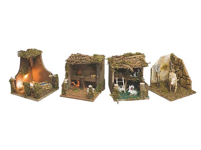 ACC.SCENETTA 20xH14cm C/LED+ANIMALI PR-23894