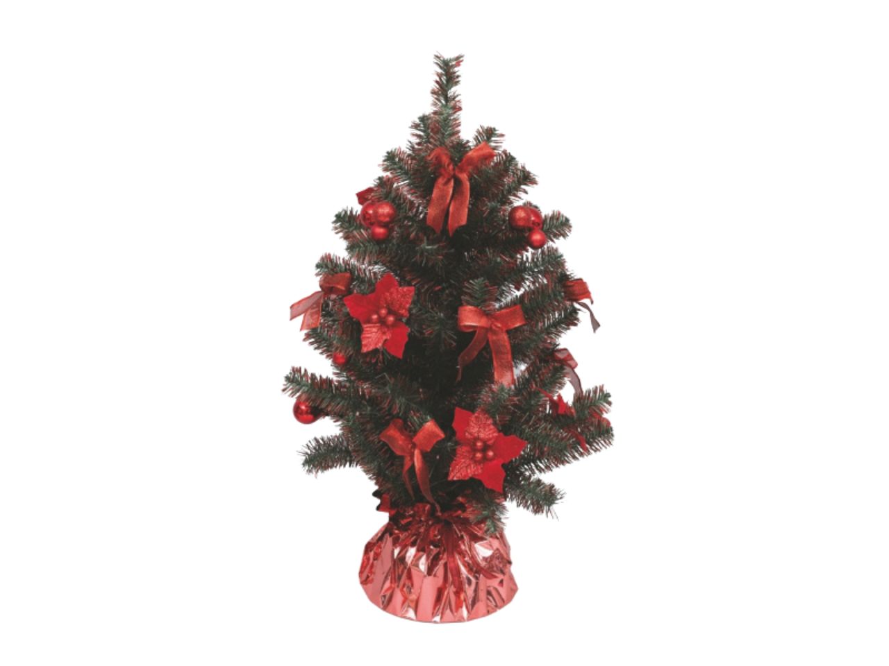 ALBERELLO DI NATALE ROSSO IN PVC 80CM