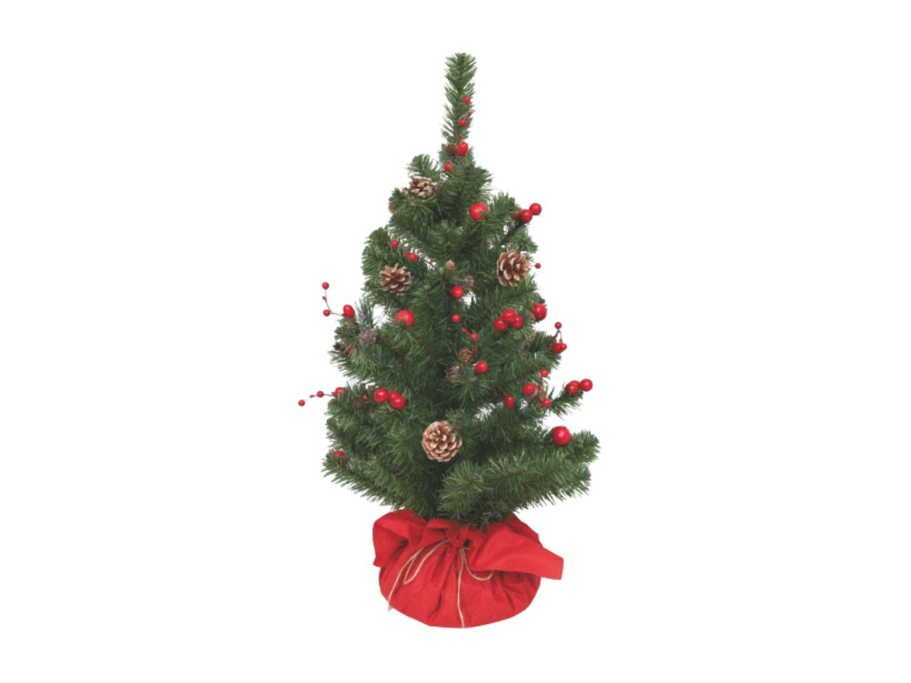 ALBERO 80CM C/BACCHE ROSSE E PIGNE CEN-87555 ALBERO 80CM C/BACCHE ROSSE E PIGNE CEN-87555