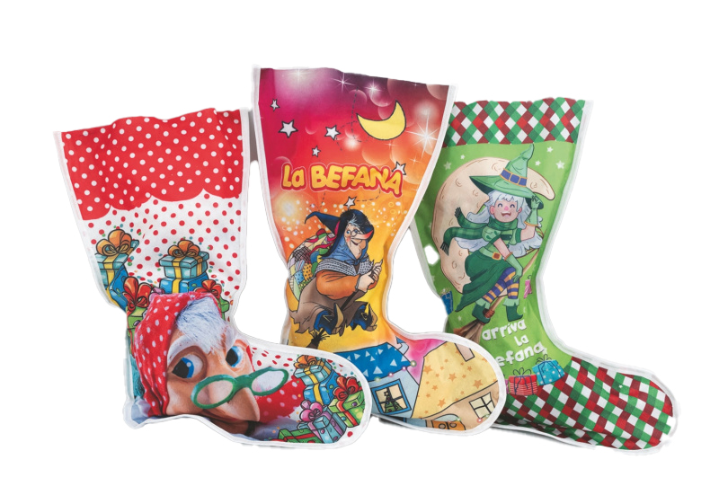 CALZA BEFANA 35X66CM 3ASS. AC-14523