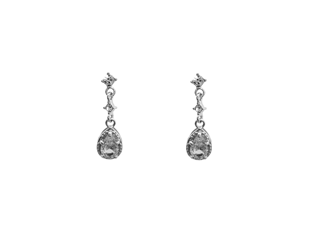 ORECCHINI PENDENTI STRASS E GOCCIA 278993