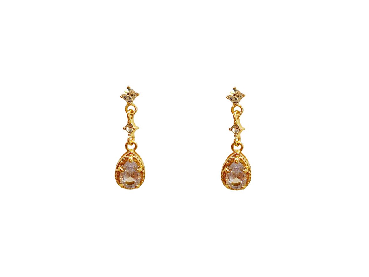 ORECCHINI PENDENTI STRASS E GOCCIA 278994