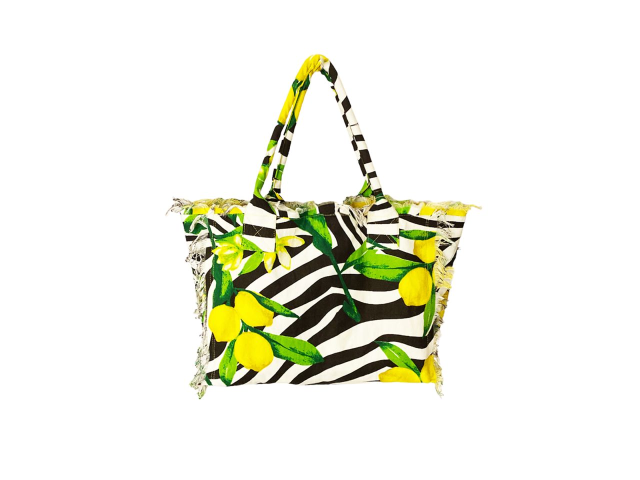 BORSA CON FRANGE IN CANVAS 278510 BORSA CON FRANGE IN CANVAS 278510