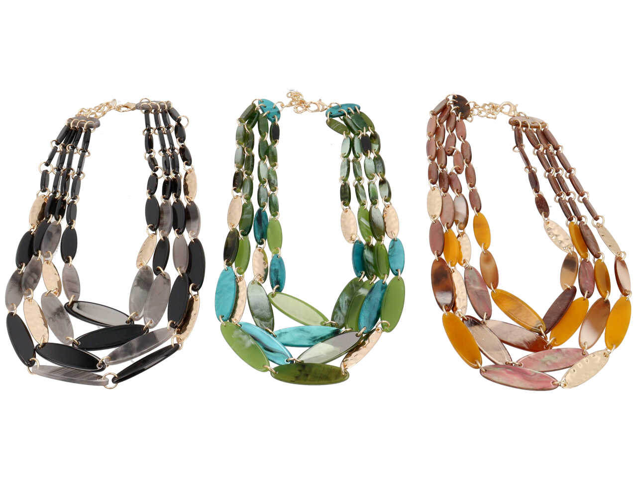 COLLANA CORTA MULTIFILO IN RES 281399