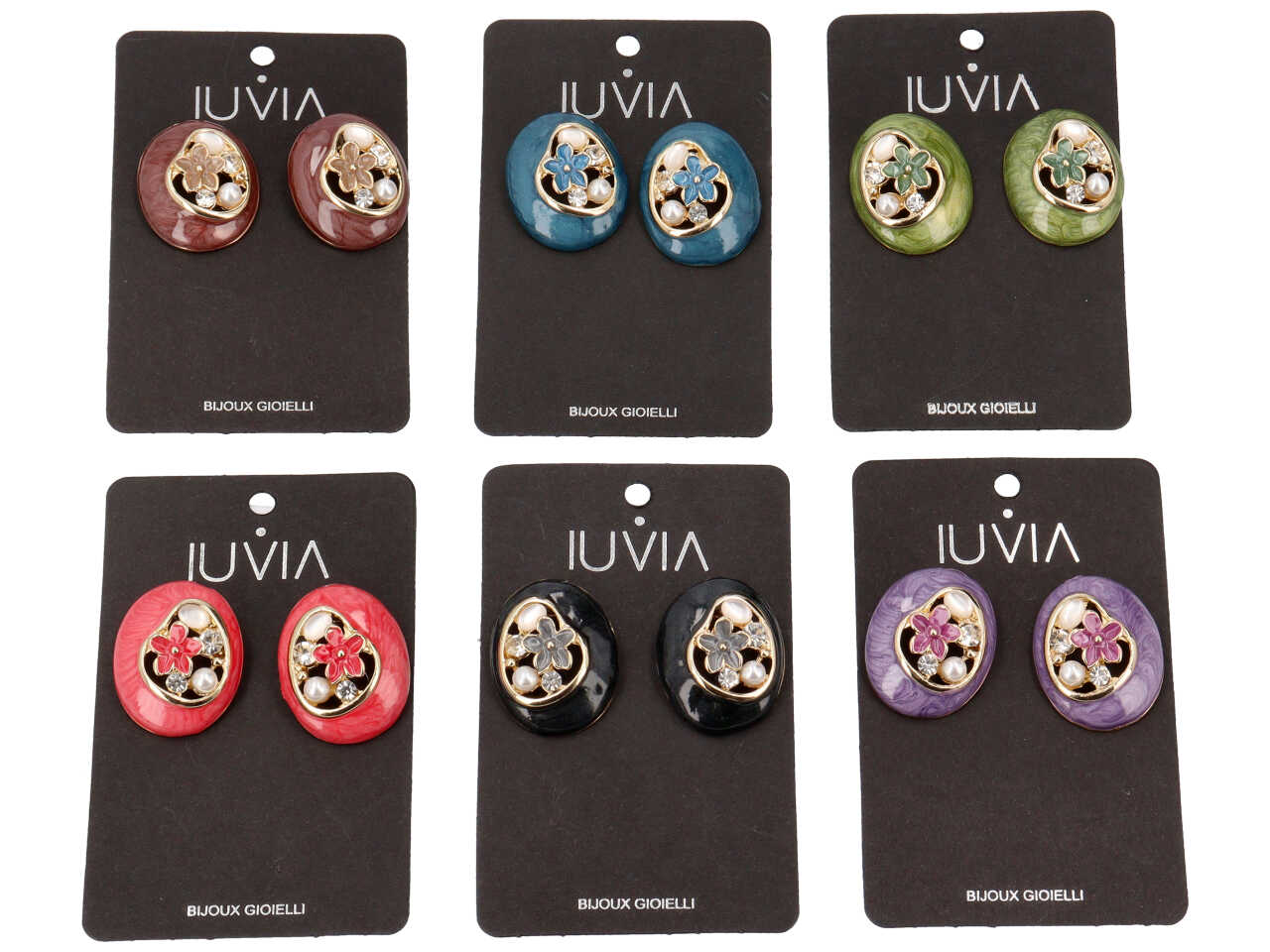 ORECCHINI SMALTATI CON FIORE 284345 ORECCHINI SMALTATI CON FIORE 284345