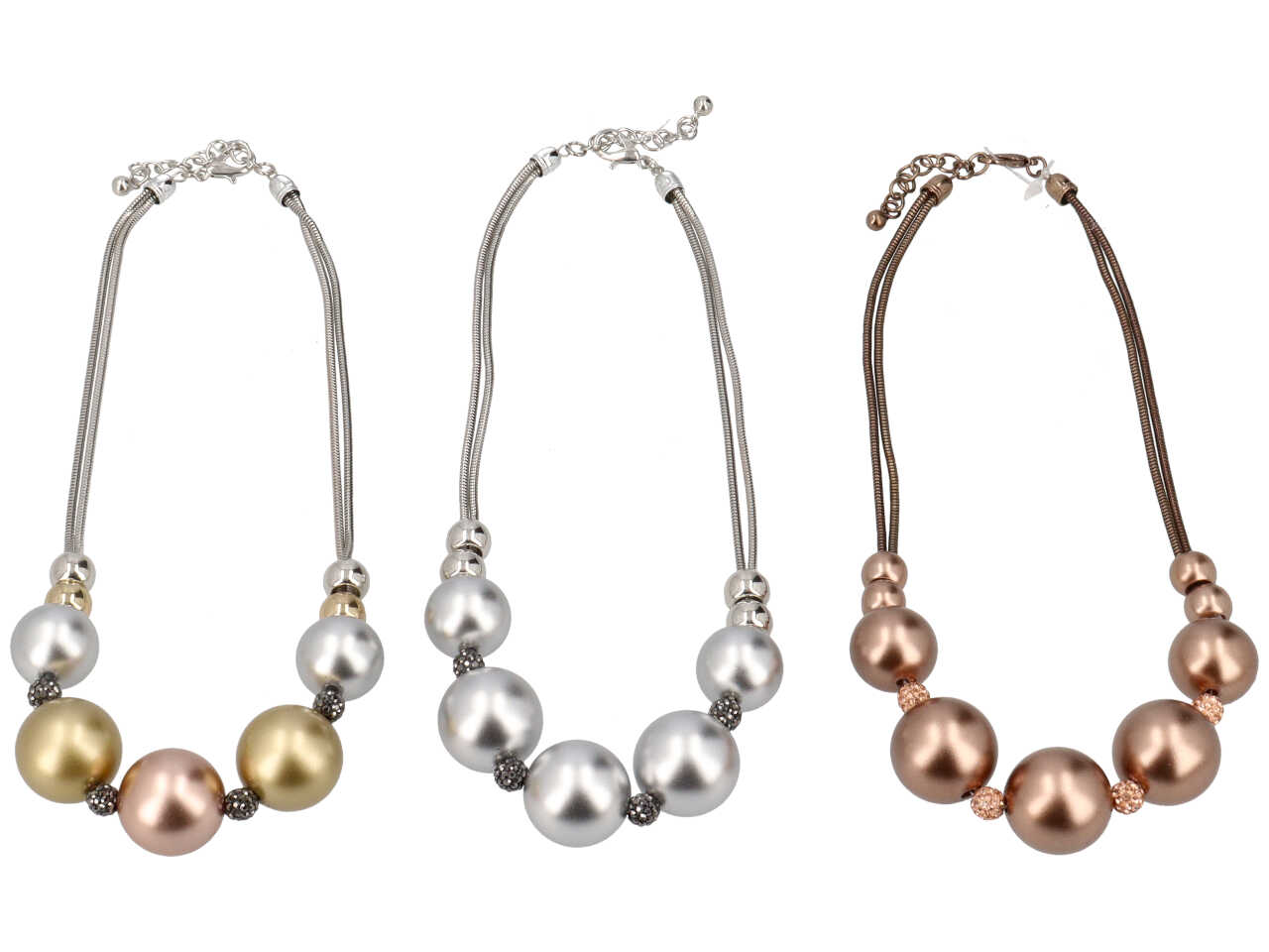 COLLANA CORTA CON SFERE METALLO 284360