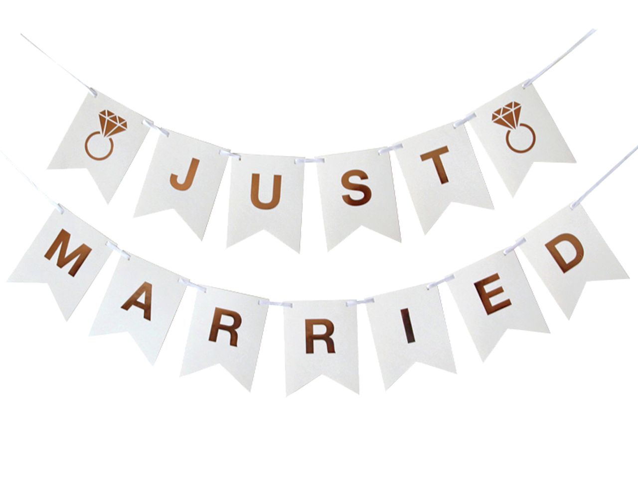 BANNER IN CARTA JUST MARRIED QT-GPJM