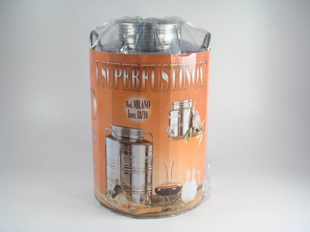 FUSTINI ACC.INOX 50Lt BL PRED RUB.ALTO
