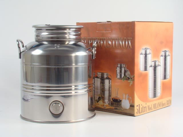 FUSTINO ACCIAIO INOX DA 5LT BS PRED.RUBINETTO FUSTINO ACCIAIO INOX DA 5LT BS PRED.RUBINETTO