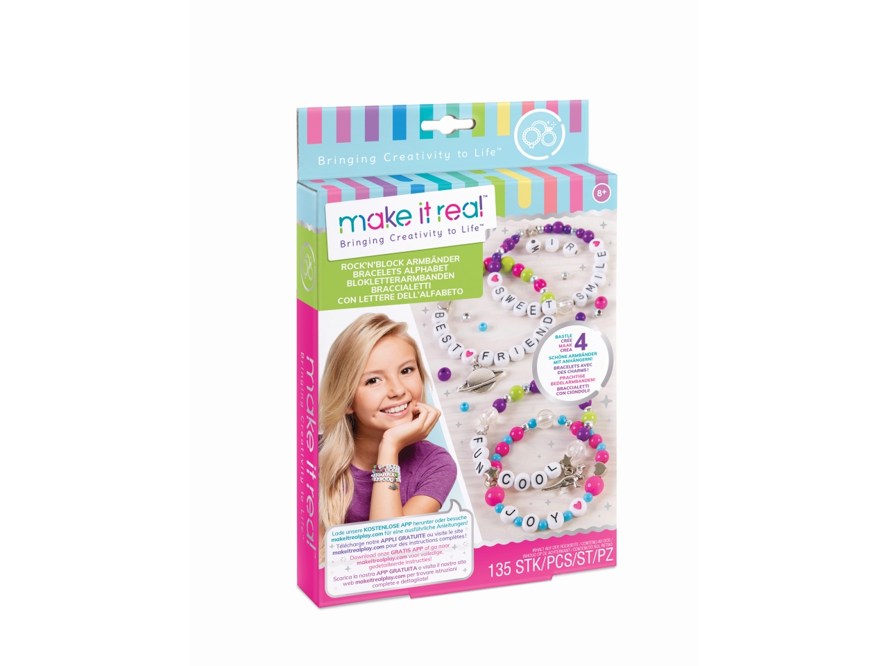 BRACCIALETTI ALFABETO BLOCK  ROCK 1205