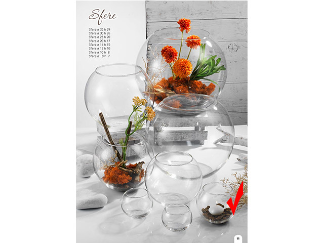 VETRO VASO SFERA D.12cm FR20/12