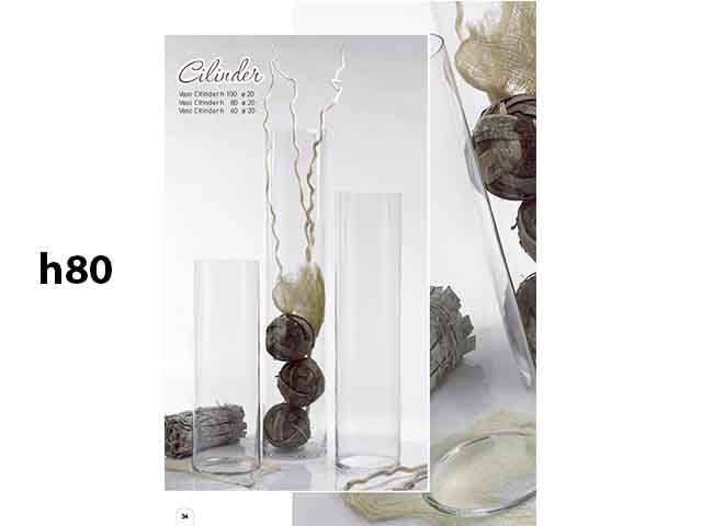 VETRO VASO CILINDRO D.20cm H.80cm 123