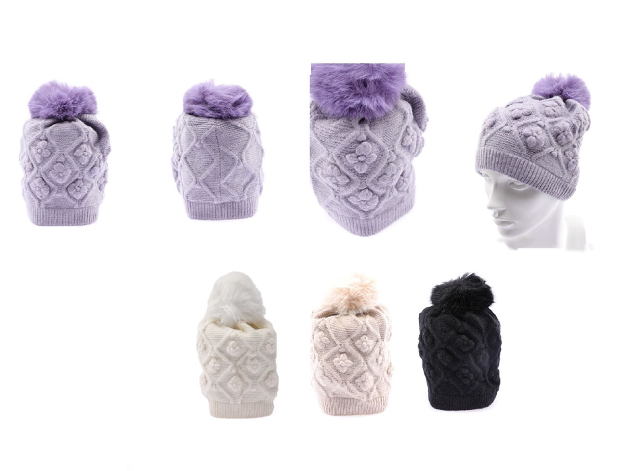 CAPPELLO CON PON PON NEI COLORI YM 0783$