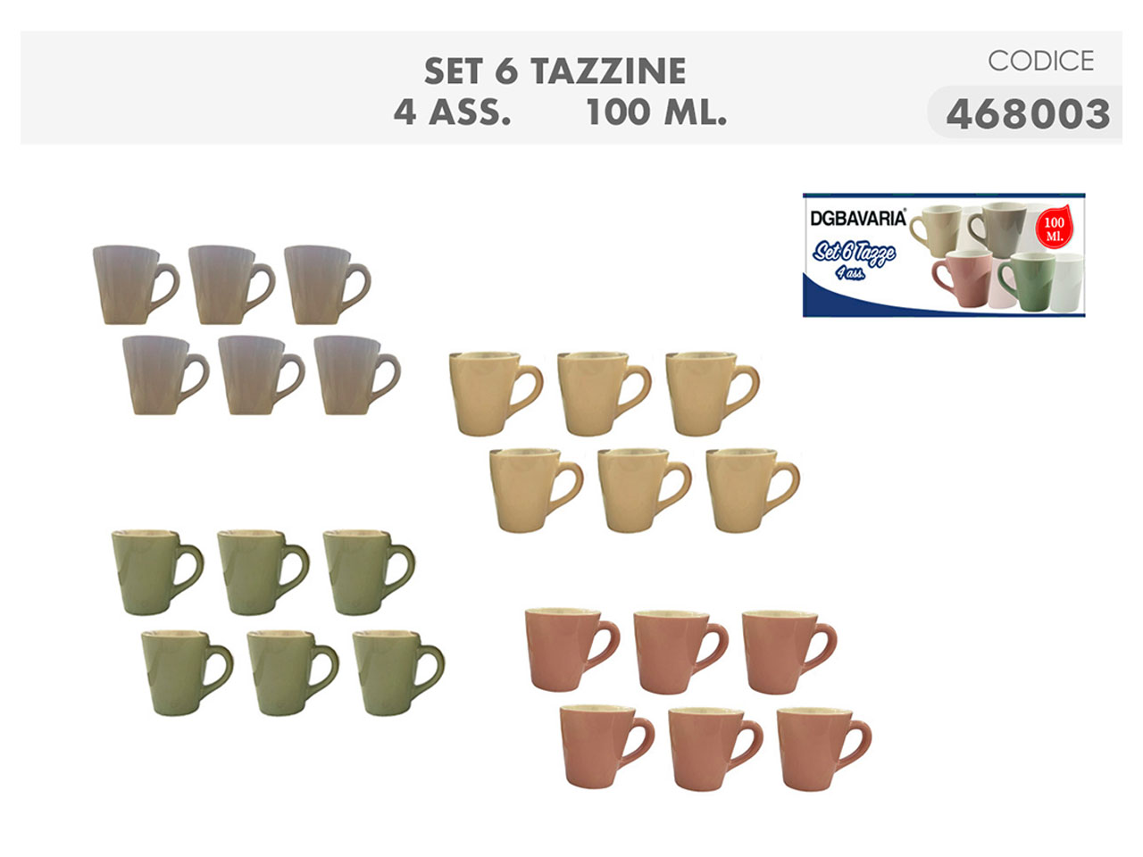 TAZZINE CAFFE’ 6PZ 100ML 468003