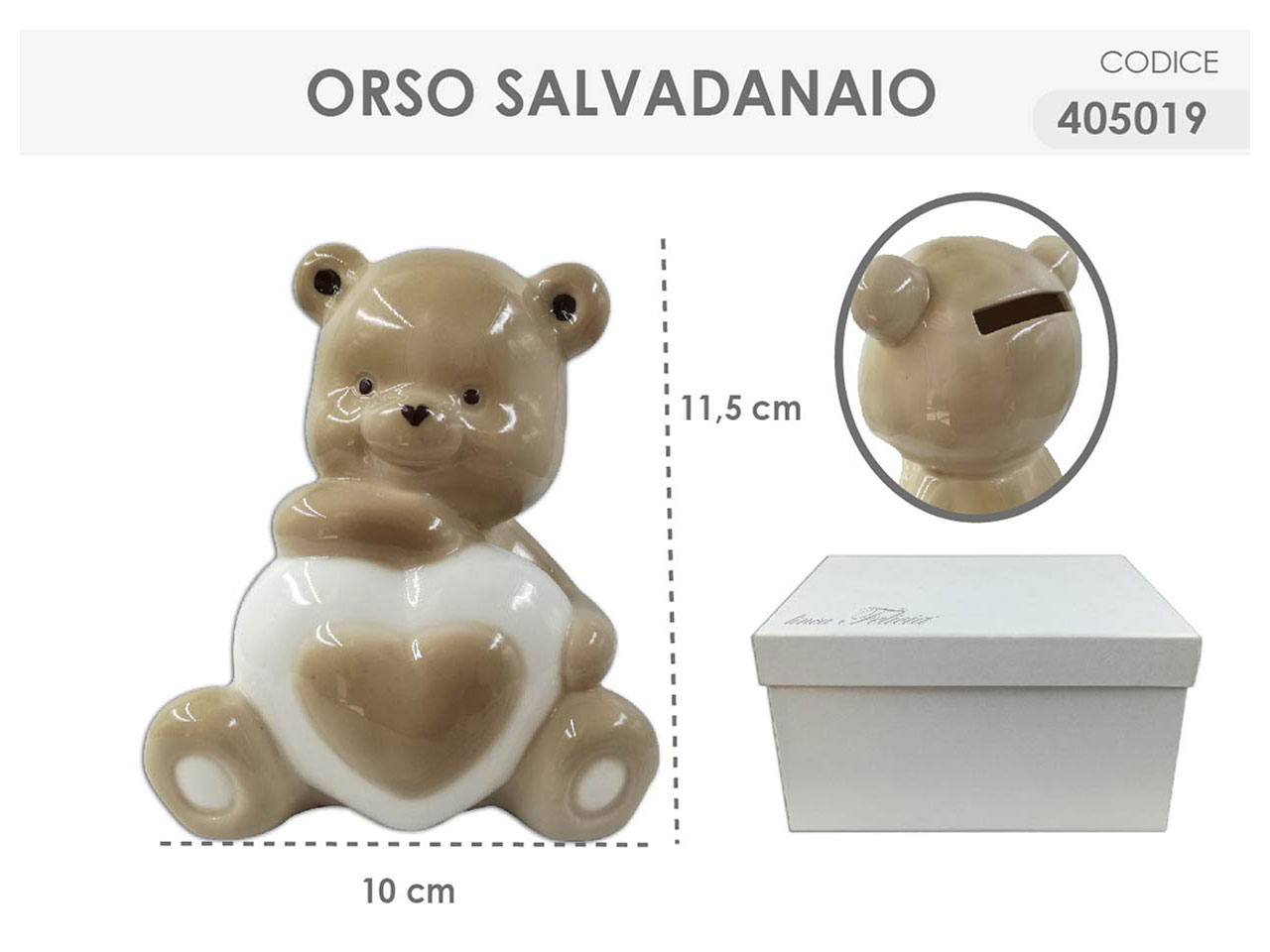 ORSO SALVADANAIO 11,5CM 405019 ORSO SALVADANAIO 11,5CM 405019