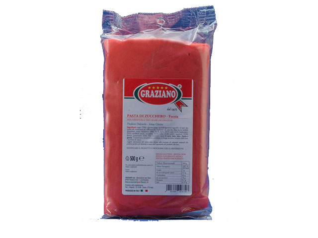 PASTA DI ZUCCHERO 250gr FUCSIA