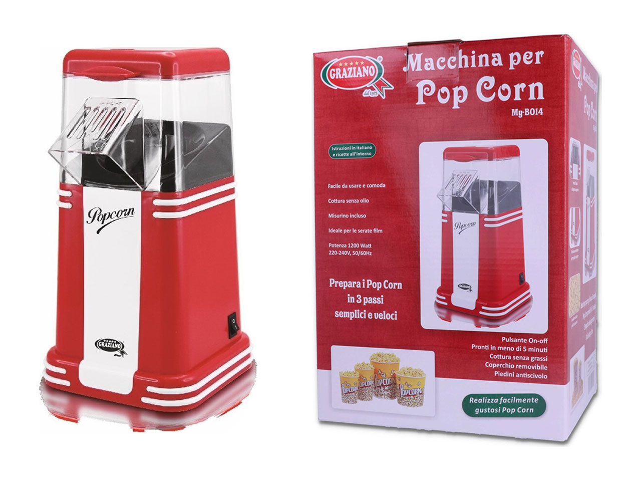 MACCHINA PER POP CORN RETRO