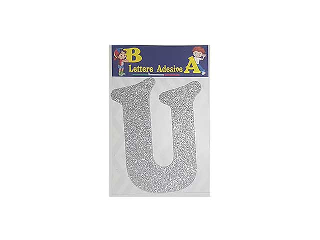 LETTERA ARGENTO U 12cm