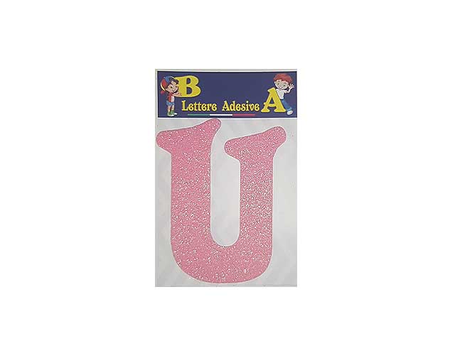 LETTERA ROSA U 12cm