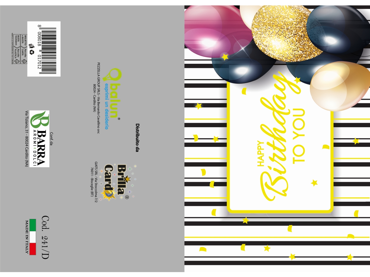 BIGLIETTO AUGURI LAMINATO 241 BIGLIETTO AUGURI LAMINATO 241