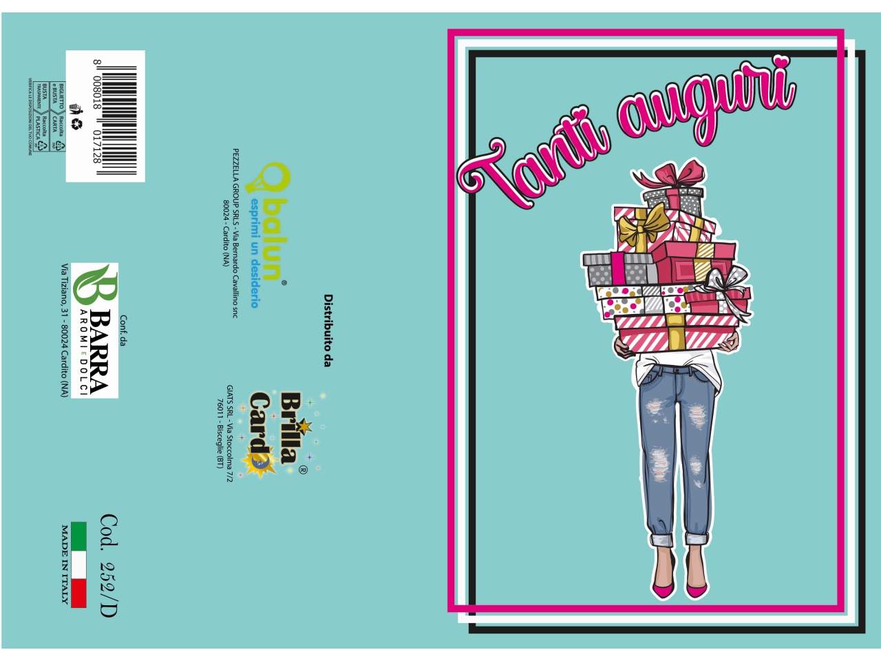 BIGLIETTO AUGURI LAMINATO 252 BIGLIETTO AUGURI LAMINATO 252