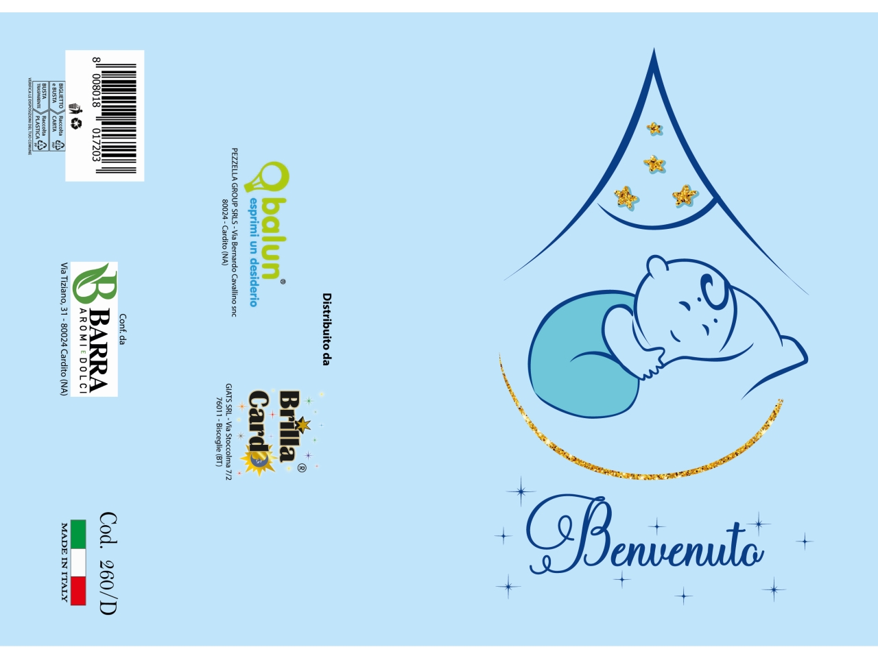 BIGLIETTO AUGURI LAMINATO COD. 260 /D BIGLIETTO AUGURI LAMINATO COD. 260 /D