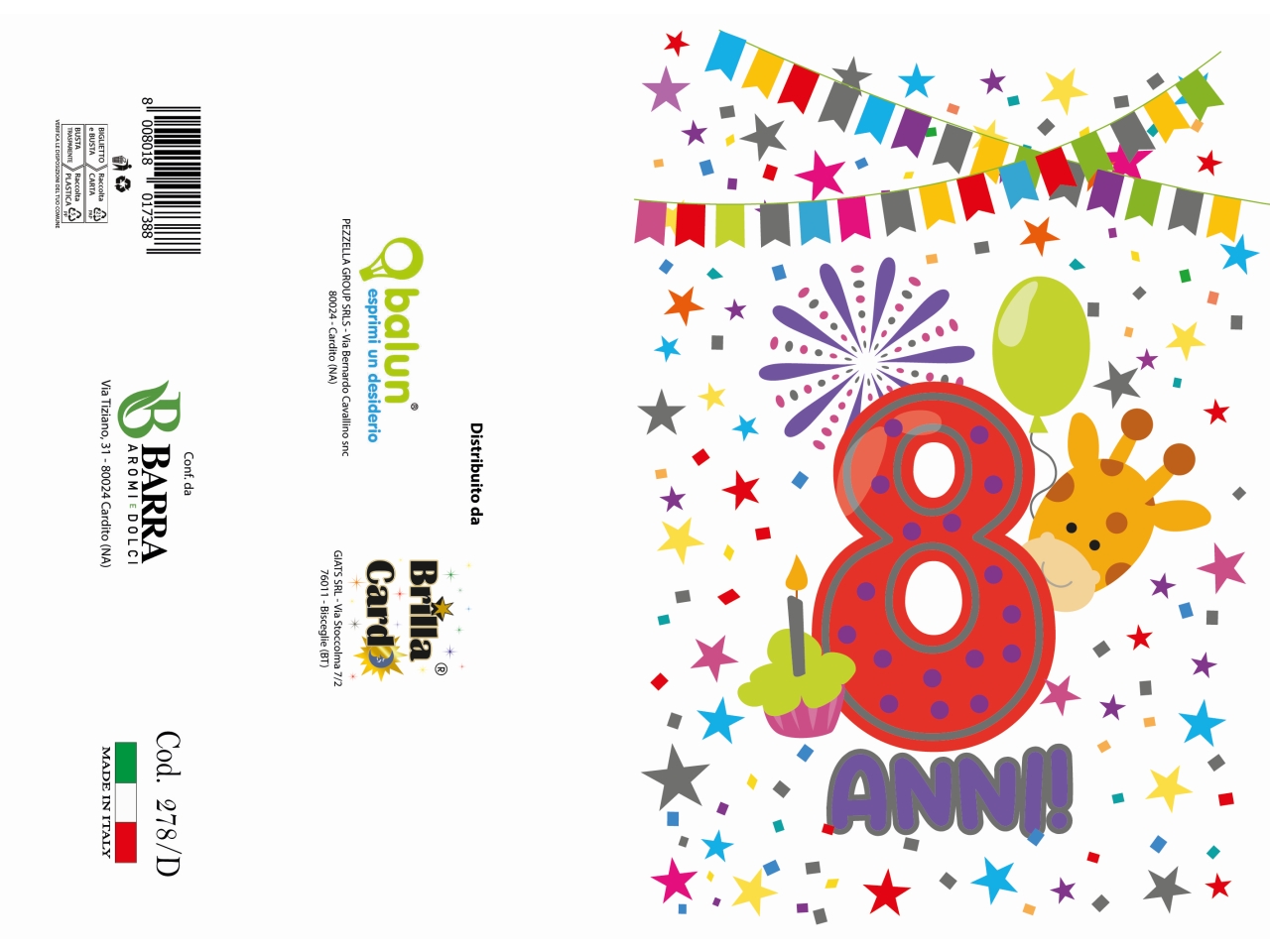 BIGLIETTO AUGURI LAMINATO 278 BIGLIETTO AUGURI LAMINATO 278