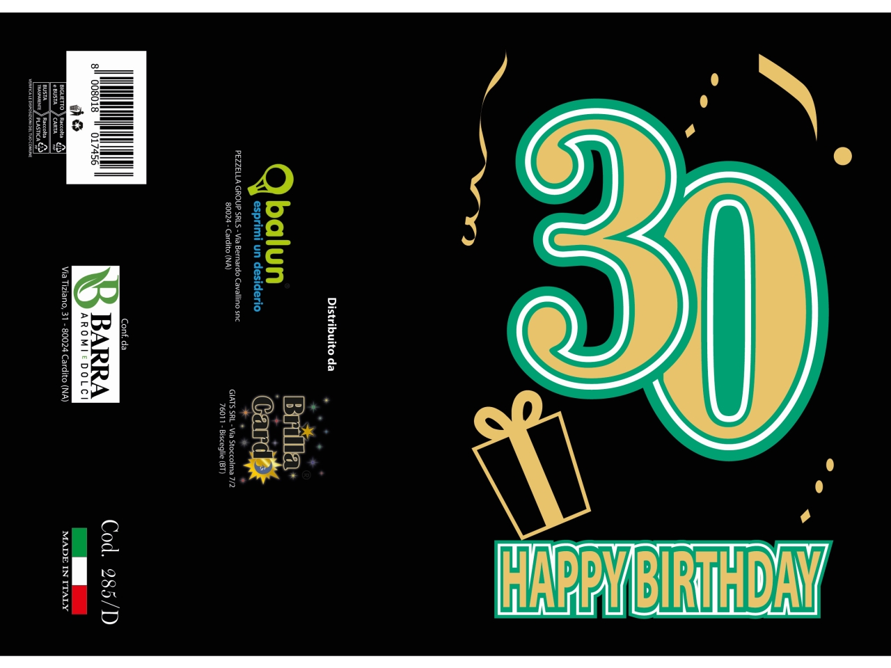 BIGLIETTO AUGURI LAMINATO 285 BIGLIETTO AUGURI LAMINATO 285