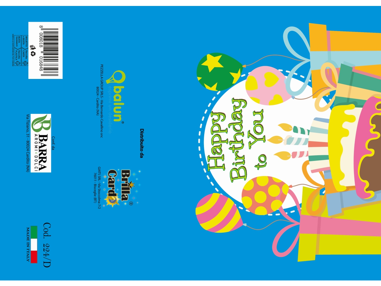 BIGLIETTO AUGURI LAMINATO 224 BIGLIETTO AUGURI LAMINATO 224