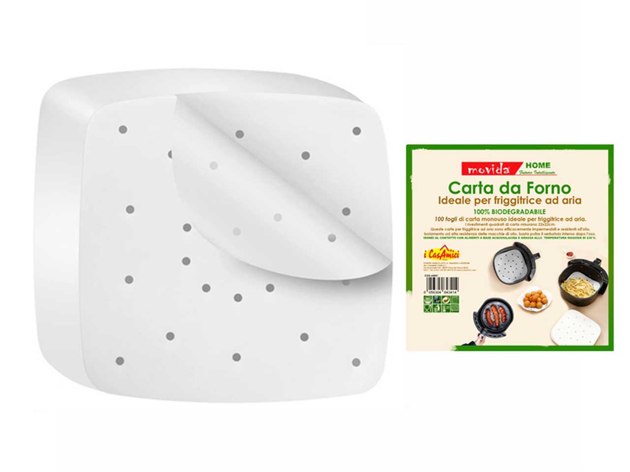 MOVIDA CARTA FORNO 100PZ 22X22 64341