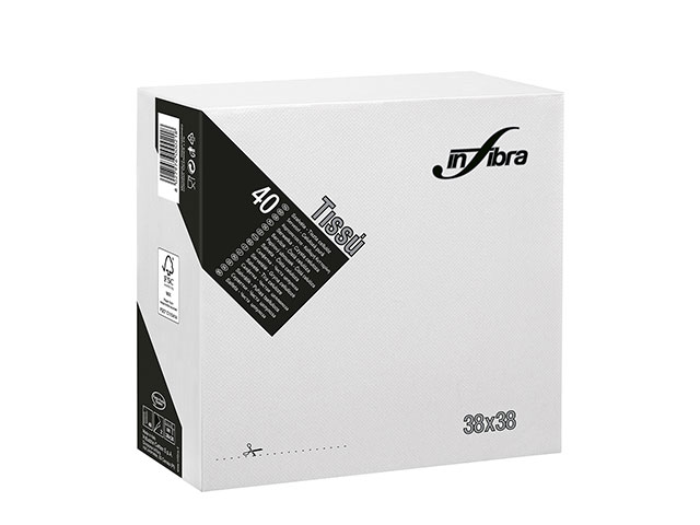 TOVAGLIOLO TISSU 38×38 40pz BIANCO I-0456 TOVAGLIOLO TISSU 38×38 40pz BIANCO I-0456