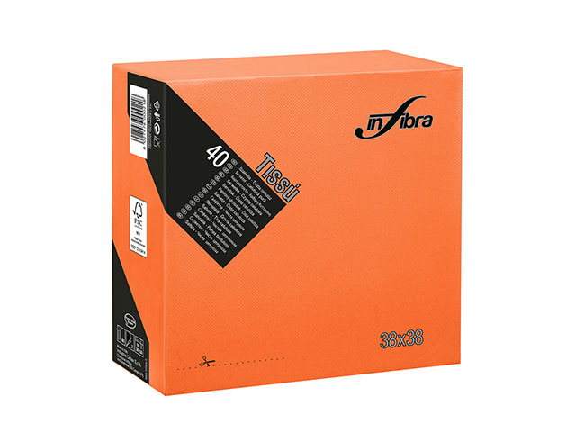 TOVAGLIOLO TISSU 38×38 40pz ARANCIO I-0459 TOVAGLIOLO TISSU 38×38 40pz ARANCIO I-0459