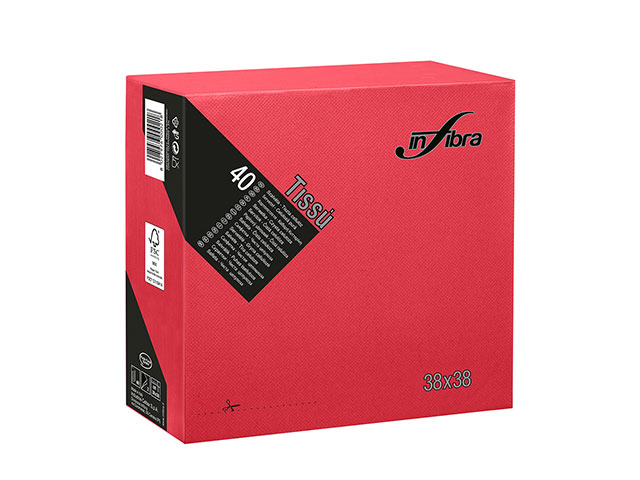 TOVAGLIOLO TISSU 38×38 40pz ROSSO I-0457 TOVAGLIOLO TISSU 38×38 40pz ROSSO I-0457