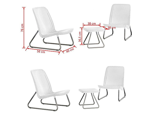 L.RIO PATIO SET BIANCO K2211769 K450 KK