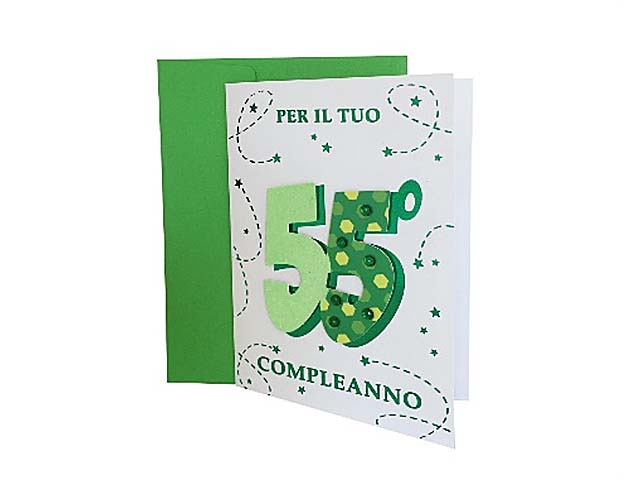 BIGLIETTO AUGURI 55 ANNI 62-055