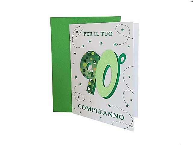 BIGLIETTO AUGURI 90 ANNI 62-090