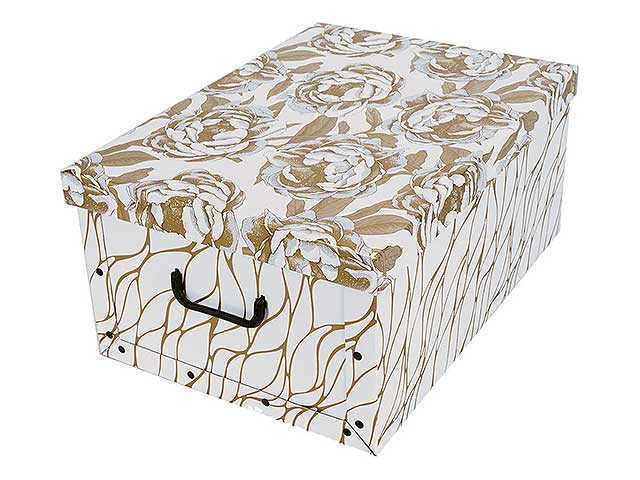 BAULETTO 51x37x24 GOLD PEONY FLOWERS BAULETTO 51x37x24 GOLD PEONY FLOWERS
