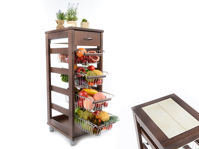 CARRELLO SALVASPAZIO NOCE