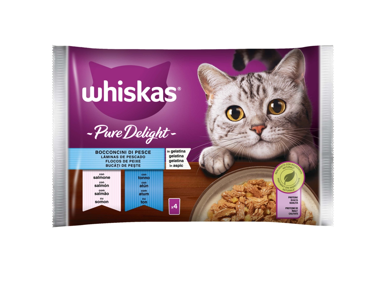 WHISKAS PURE DELIGHT PESCE4X85G 448684$ WHISKAS PURE DELIGHT PESCE4X85G 448684$