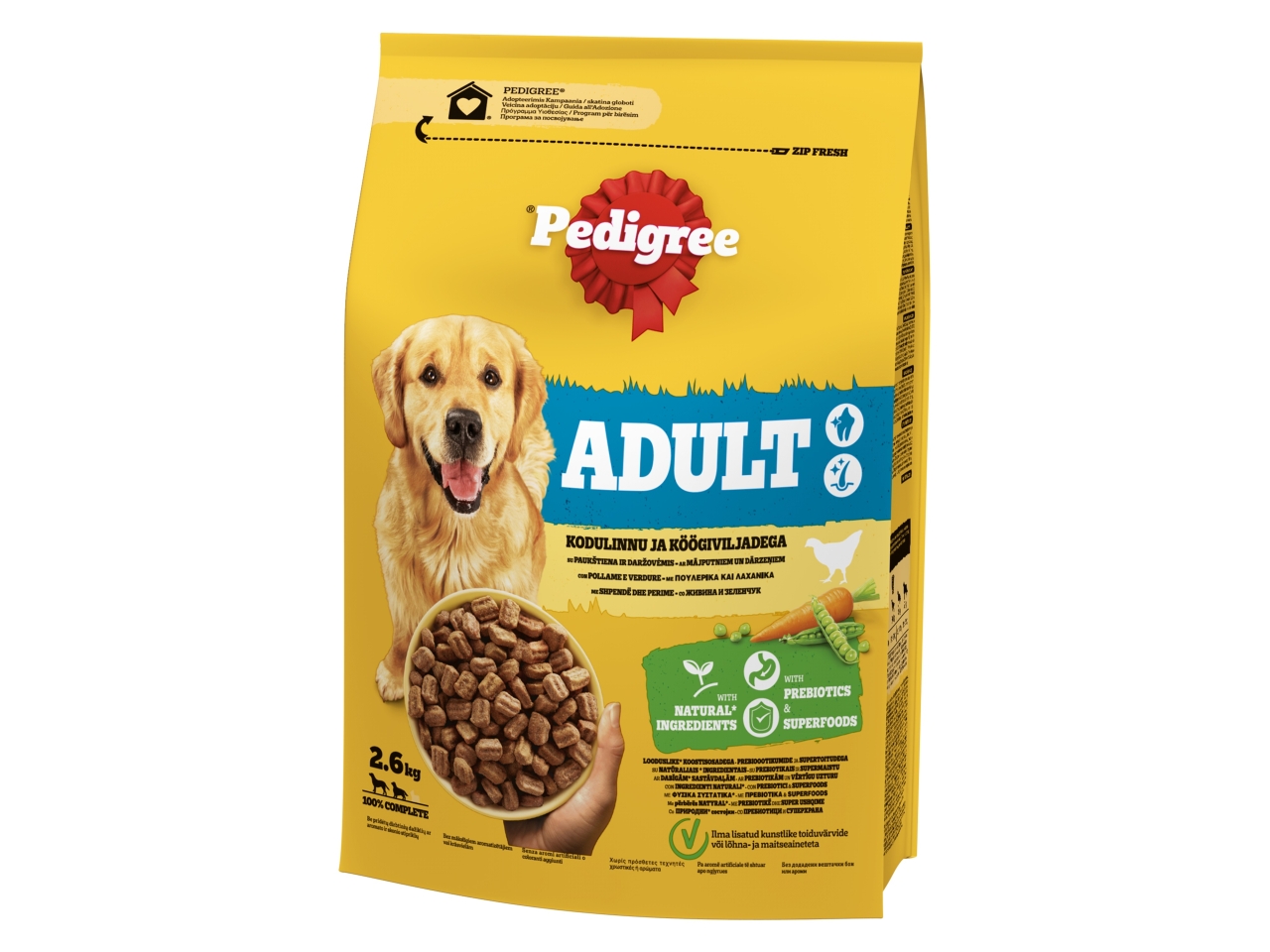 PEDIGREE ADULT POL.VERDURE2,6KG 461582$ PEDIGREE ADULT POL.VERDURE2,6KG 461582$