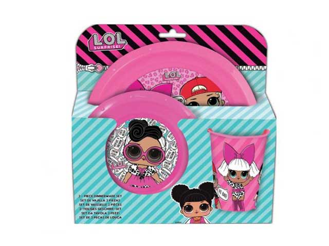 LOL SURPRISE PIATTI+BICCH.3pz $