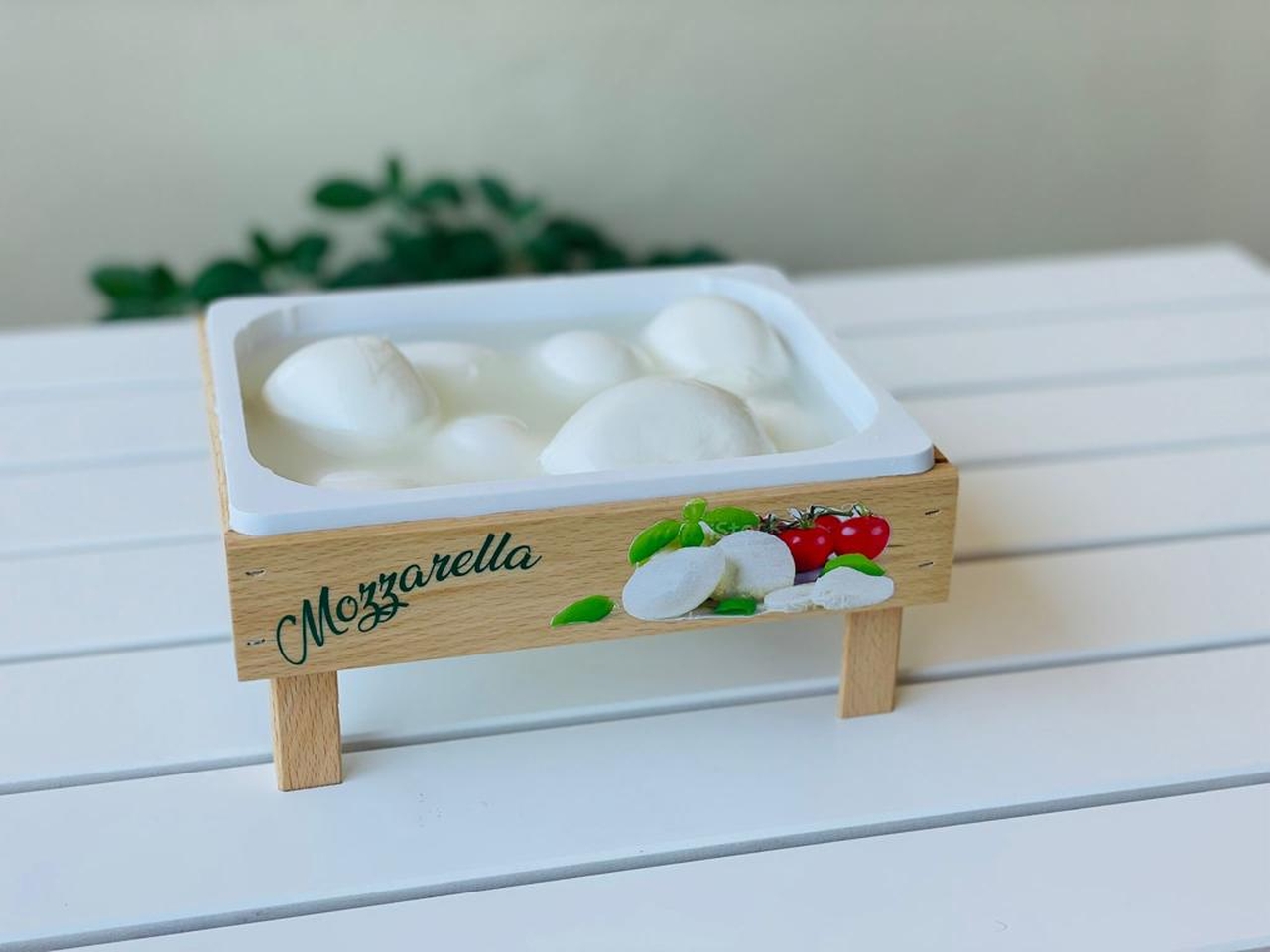 VASCHETTA MOZZARELLA C/SUP.IN LEGNO 207